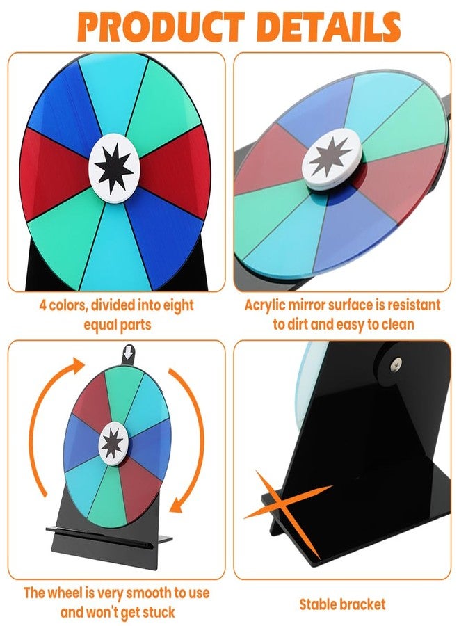 Kazheon 6 Inch Prize Wheel,8 Slots Color Tabletop Roulette Wheel of Fortune Spin with Dry Erase Marker,for Engaging Home Parties, Trade Show, Carnival Events,Party Birthday Wedding Housewarming - Image 3